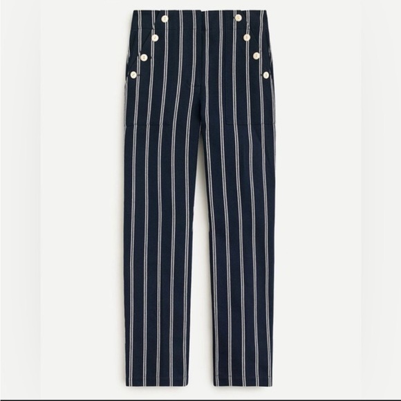 J. Crew Pants - J. Crew Sailor Pant in Stripe Navy and White